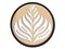 Fern Latte Art Multi-Color Embroidered Iron-On or Hook & Loop Patch Applique